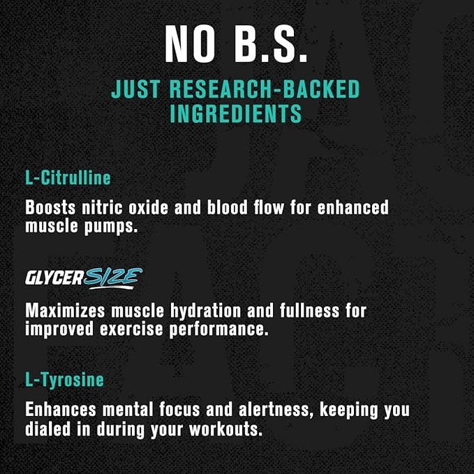 Jacked Factory Pumpsurge Caffeine Free Pre Workout for Men & Women - Nootropic Booster & Stim Free Pre Workout - Intense Pumps, Enhanced Focus - 30 Servings, Cherry Limeade