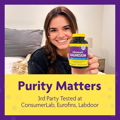 InnovixLabs Advanced Magnesium Capsules - 150 Ct, 210 mg - Chelated Magnesium Glycinate and Malate, High Absorption, Promotes Relaxation, Bones, Muscle Health, Vegan Magnesium Malate Sleep Supplement