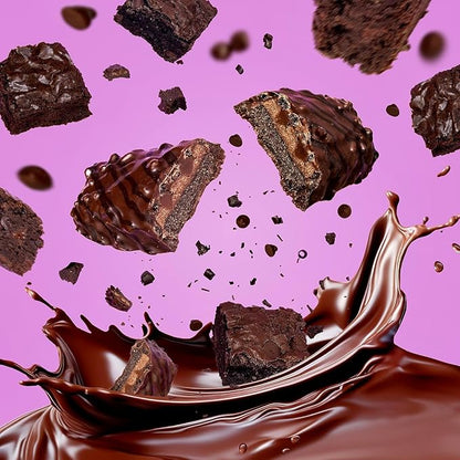 FITCRUNCH Snack Size Protein Bars, 6-Layer Baked Bar, 4g of Sugar, Gluten Free & Soft Cake Core (18 Bars, Chocolate Brownie)
