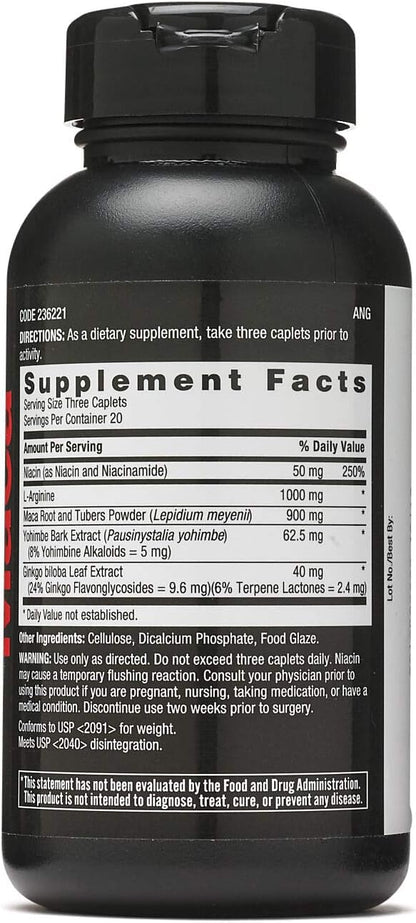 GNC Men's Maca Man, Twin Pack, 60 Caplets per Box, Fuels Nitric Oxide Production for Enhanced Blood Flow
