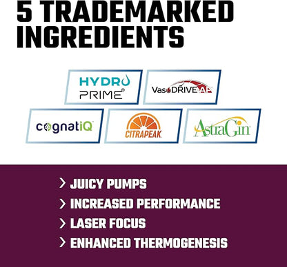 Axe & Sledge Supplements Hydraulic Stimulant-Free Pump Pre-Workout Powder, 40 Servings, (Pack of 1) (BlackBerry Lemonade)