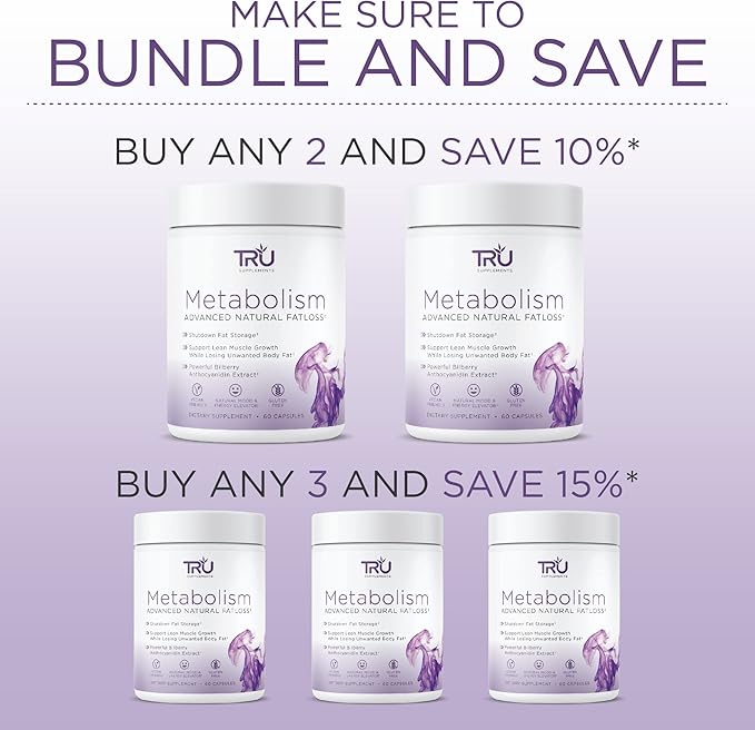 TRU Metabolism, Advanced Fat Loss, Fight Cravings, Boost Mood, No Jitters or Crash, 30 Servings
