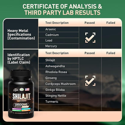Sea Moss & Shilajit Multivitamin Bundle - Sea Moss 12000mg, Shilajit 9000mg, Black Seed Oil 6000mg, Ashwagandha 3000mg, Ginger,Rhodiola Rosea 2000mg, All in 1 Supplements (2 Pack)