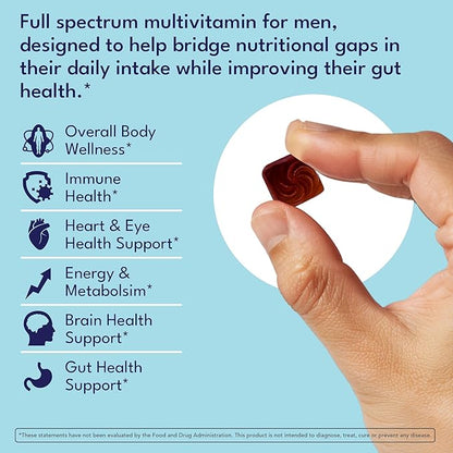 Sakoon nutrition Men's Multivitamin Gummies with Probiotics and Prebiotics