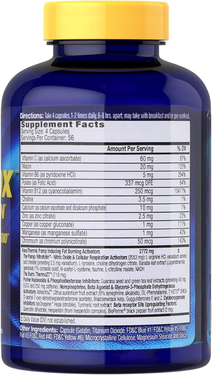 MHP Anadrox Pump & Burn, Nitric Oxide Fat Burning Inferno, 224 capsules