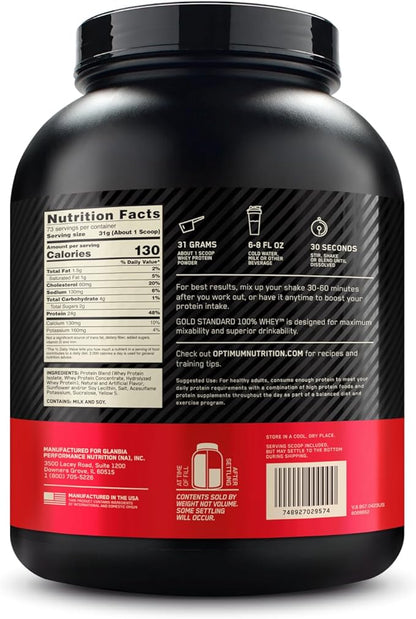 Optimum Nutrition Gold Standard 100% Whey Protein Powder, Banana Cream, 5 Pound (Packaging May Vary)