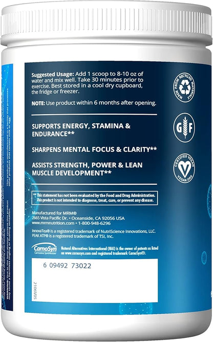 MRM Nutrition Driven Pre-Workout Powder | Mixed Berry Flavored | 125mg Caffeine | Pure Ingredients| Muscle + Hydration + Energy Blends | Performance Energy | Vegan + Gluten-Free | 29 Servings