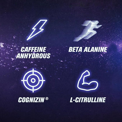 Jacked Factory X John Wick - Nitrosurge Wick Pre Workout Supplement - Intense Energy, Battle-Ready Focus, Unstoppable Commitment, and Sheer Will - 30 Servings, Baba Yaga Blue Raz