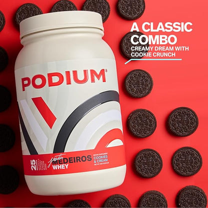 Podium Nutrition, Whey Protein Powder, Cookies & Cream, 25 Servings, 25g of Whey Protein Per Serving