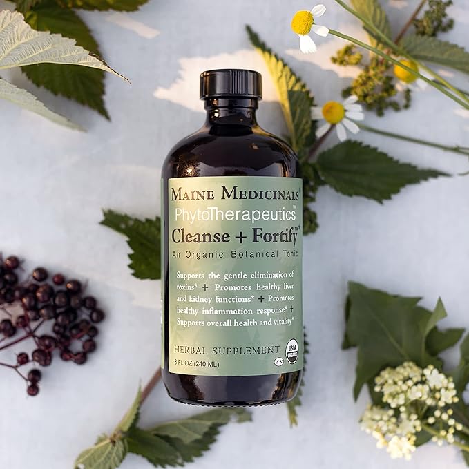 Cleanse + Fortify Organic Liver Detox and Kidney Cleanse with Adaptogens 8 fl oz (16 Servings) USDA Certified Organic