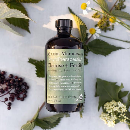 Cleanse + Fortify Organic Liver Detox and Kidney Cleanse with Adaptogens 8 fl oz (16 Servings) USDA Certified Organic