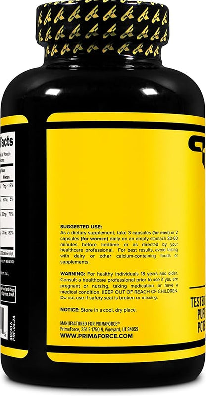 Primaforce ZMA Dietary Supplement, 180 Capsules