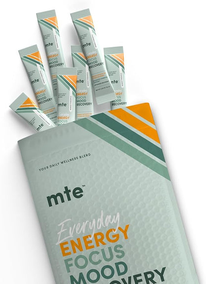 MTE Healthy Energy Drink Powder for Focus & Productivity | No Sucralose | No Caffeine | Nootropic Energy | Adaptogenic