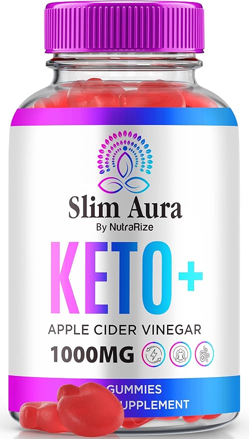 Slim Aura Keto ACV Gummies, Official SlimAura Keto + ACV Gummies, All Natural Apple Cider Vinegar Gummy, Premium Keto Plus ACV Formula, ACV Keto Gomitas (60 Gummies)