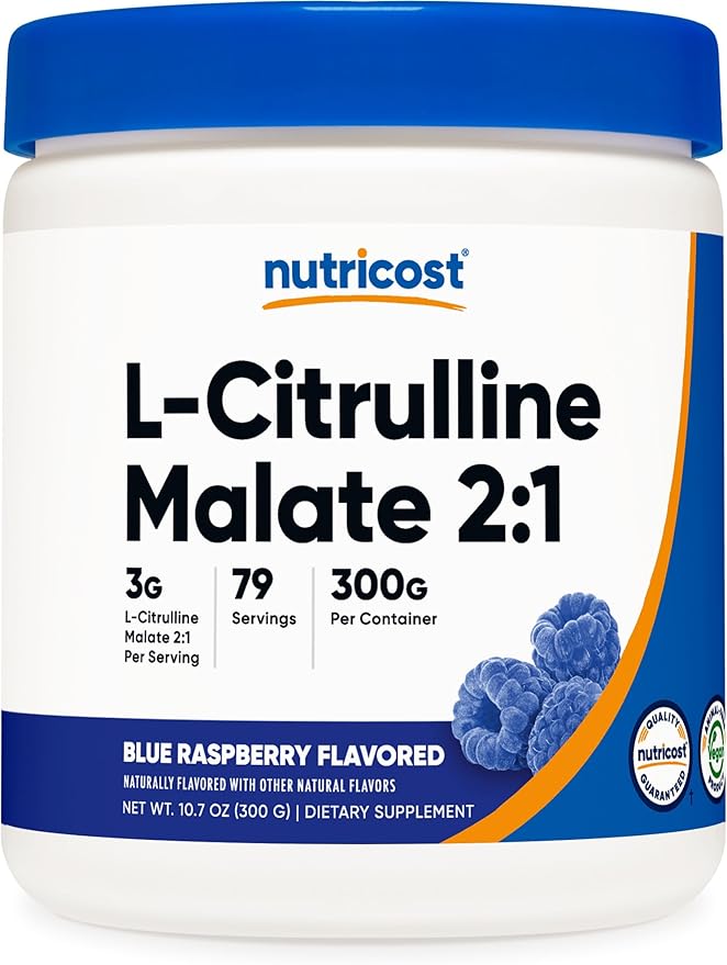 Nutricost L-Citrulline Malate 2:1 (300 Grams) (Blue Raspberry)