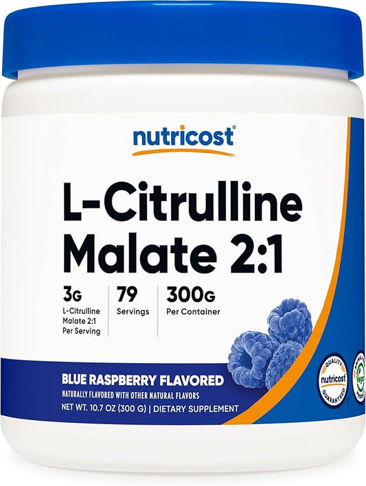 Nutricost L-Citrulline Malate 2:1 (300 Grams) (Blue Raspberry)