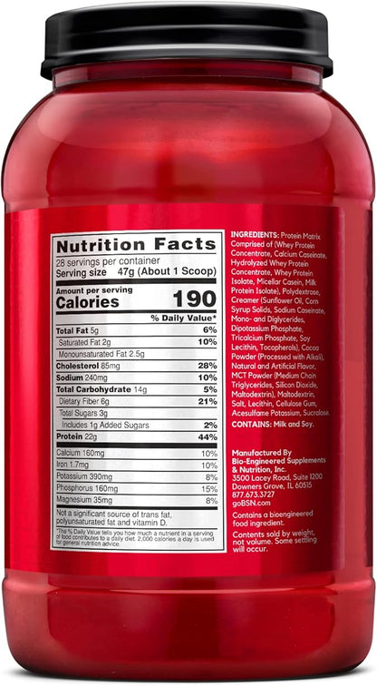 BSN SYNTHA-6 Whey Protein Powder with Micellar Casein, Milk Isolate, Chocolate Milkshake, 28 Servings (Packaging May Vary) Chocolate