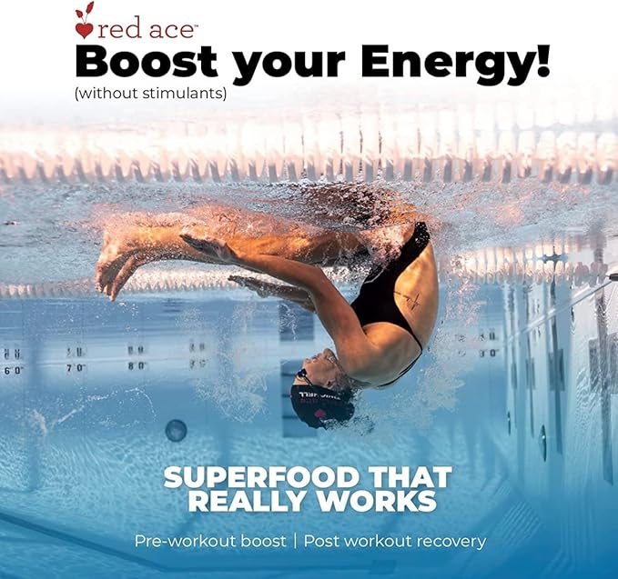 Red Ace Swiss Chard & Beet Powder, Gluten Free, Vegan, Organic Pre Workout, Supplement for Men & Women, Energy Boost Supplements, Nitric Oxide Booster, Superfood Greens, Health & Wellness, 5.3oz