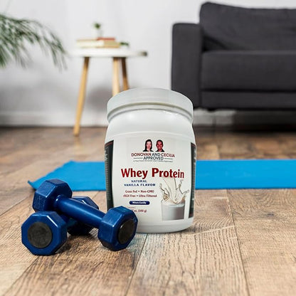 Grass Fed Whey Protein, BCAAs Rich Lean Body Protein Shake for Meal Replacement & Post Workout Recovery, 19g of Protein, No Artificial Sweeteners, Vanilla, 12 Oz