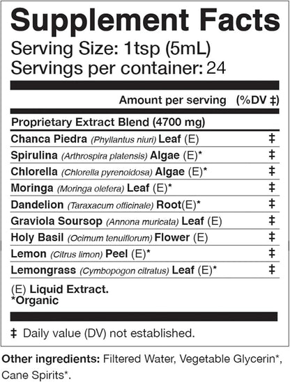 Anima Mundi Viridem Greens Detox Elixir - GI & Liver Detox Liquid Supplement, Natural Herb Cleanse with Chlorophyll, Moringa + Organic Chlorella - Add to Juice & Alkalizing Teas (4oz / 118ml)