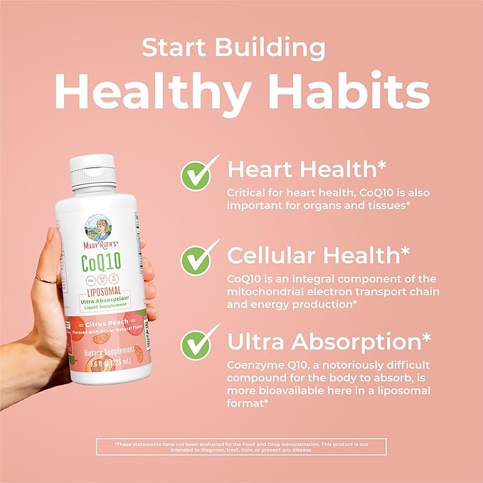 MaryRuth Organics Liquid Vitamin | Coenzyme Q10 Heart Health for Mitochondrial Support and Immune System | Vegan Non-GMO | 7.6 Fl Oz | 45 Servings