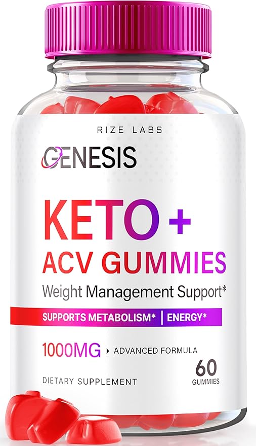 Genesis Keto Keto+ACV Gummies, Supplement for Advanced Weight Loss, All Natural Extreme 2000mg Gummies (60 Gummies)