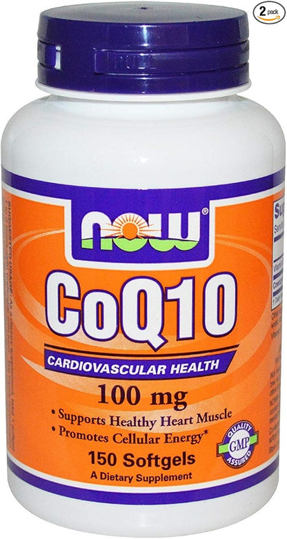 NOW Foods Coq10 100mg 2*150 Softgels