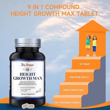 Height Growth Maximizer - Advanced Growth Formula Grow Taller Supplement for Children (10+) &Teens - Multivitamin,Mineral Calcium,L-Arginie & Astragalus Ginseng
