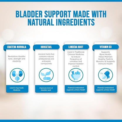 Ultra Control Supplement for Women & Men – Bladder Support Supplement to Help Reduce Urinary Leaks, Frequency & Urgency - 60 Count (1 Bottle)