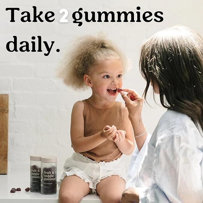 Roe Wellness- Kids Immune Support Vitamin Gummies Fruits & Veggie Probiotics | Clean Ingredients, No Artificial Colors or Flavors | Concentrated 18 Vegetable & 8 Fruit (60 Count)