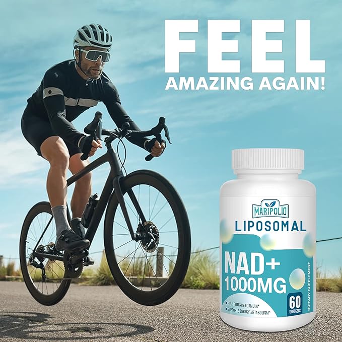 Liposomal NAD+ Supplement 1000 mg | Highest NAD Pontecy | Max Absorption | Pure NAD Supplement | Energy and DNA Repair, Aging Defense, Brain Function | 480 Softgels