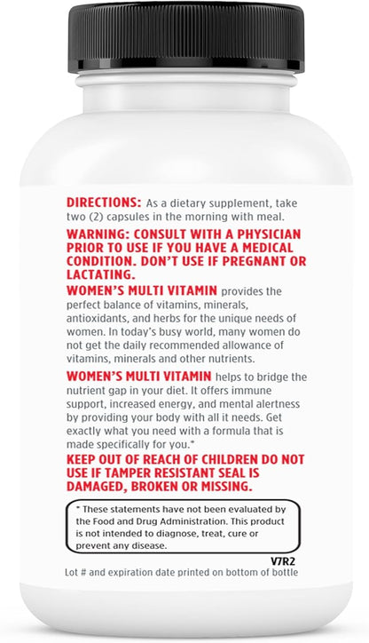 Renew Actives Women's Multi-Vitamin & Antioxidant: Daily Health Supplement - 22 Vitamins & Minerals for Energy and Mental Alertness - 60 Capsules