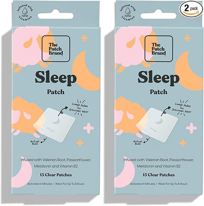 The Patch Brand Sleep Patches | Support Restful Sleep with Melatonin, Valerian Root & B6 | All Natural Vitamins & Mineral Patch Plant Based and Cruelty Free Water Resistant Patches That Last All Night