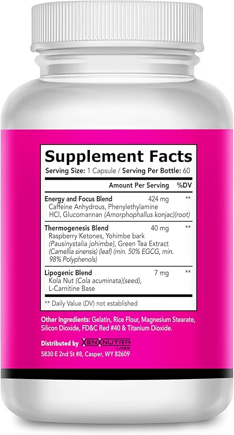 Skinny Girl- Advanced Weight Loss Formula for Women- Best Female Diet Pills That Work Fast- Lipogenic to Curb Your Appetite- Thermogetic to Burn Away Fat- Boost Energy and Focus- 60 Caps