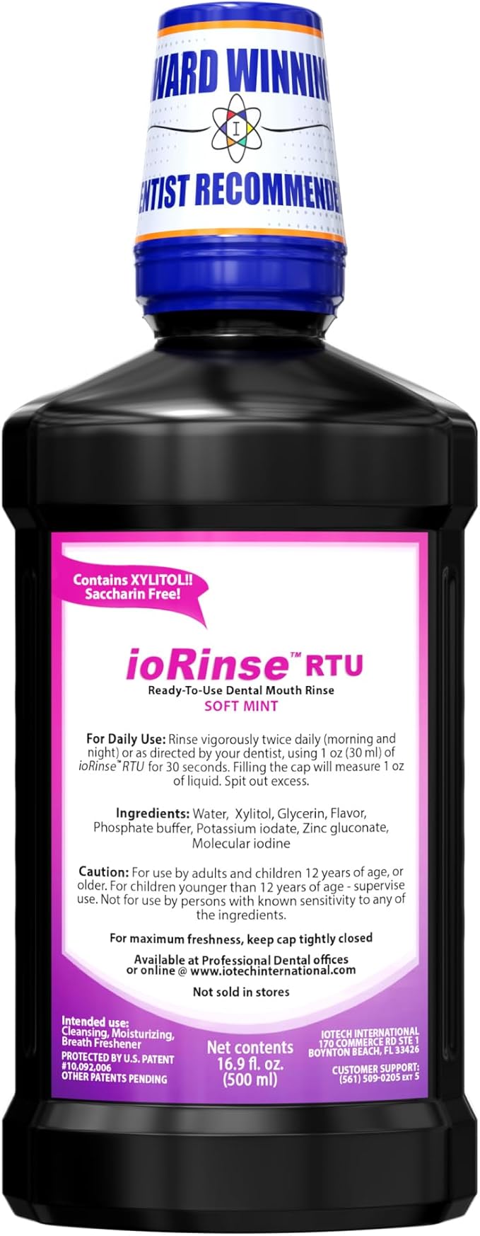 Recommended by 1,000s of Dental Professionals Because it Simply Works Better. Professional Strength ioRinse RTU. Powerful, Long-Lasting, Breath freshening That You Can Trust. Soft Mint 16 oz