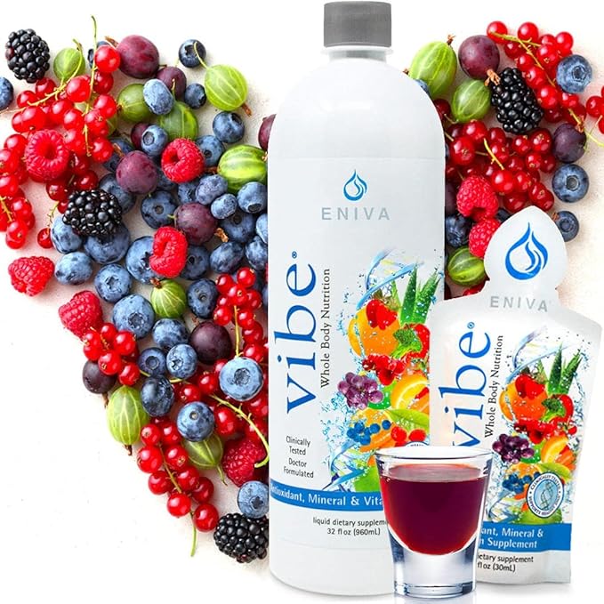 Health Vibe Liquid Multivitamins Mineral Supplements with Vitamins A, B12, C, D, E & Amino Acids | Fruits and Veggies Daily Supplement for Women & Men | Doctor Formulated | USA Made