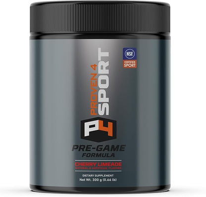 Proven4 Pre Workout Powder for Men and Women with Creatine - Beta Alanine - Caffeine NSF Certified preworkout Energy Supplement Chery Limeade 30 Servings