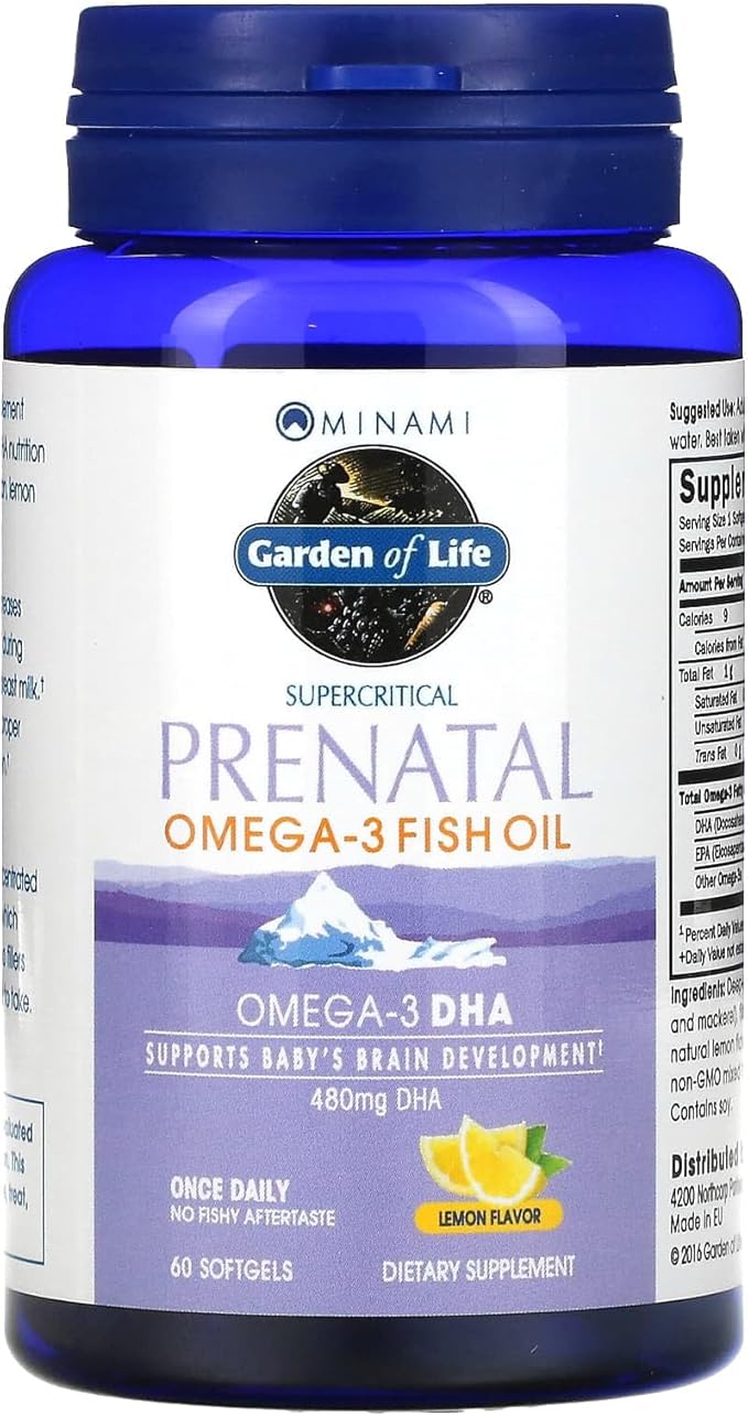 Garden of Life Prenatal DHA Omega 3 Fish Oil - Minami Natural Prenatal, 60 Softgels