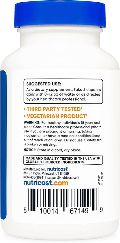 Nutricost Spermidine Wheat Germ Extract Supplement, 1500mg Wheat Germ Extract, 120 Capsules - 15mg Equivalent Spermidine Per Serving, 40 Servings, Vegetarian and Non-GMO