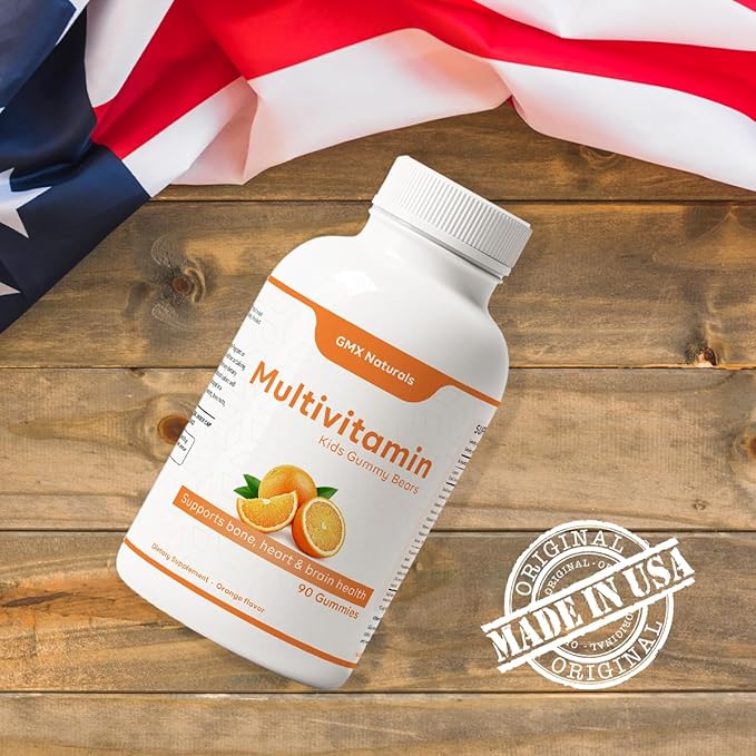 Kids Multivitamin Gummies (90 Count) | Kids Vitamins Gummies | Chewables Vitamin for Kids | Immune & Growth Support | Sugar & Gluten Free | Orange Flavour Gummies | 1 Month Supply