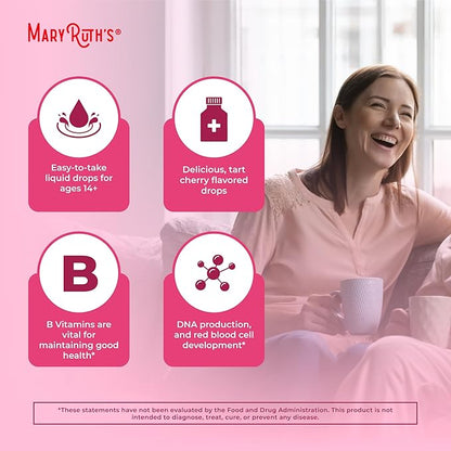 MaryRuth Organics Vitamin B Complex | B Vitamins Complex | Biotin | Vitamin B12 | Niacin | Folate | Metabolic Support Supplement | Vegan | USDA Organic | Non-GMO | Gluten Free | 2 Month Supply