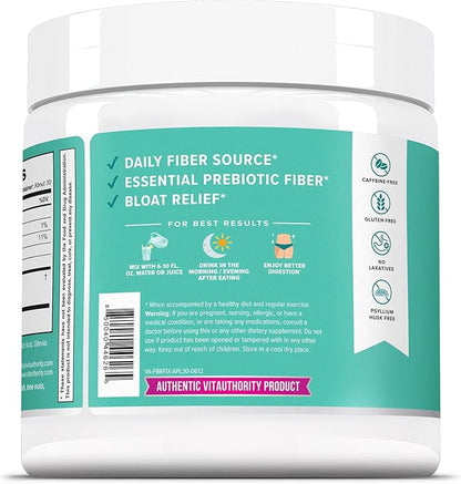Prebiotic Fiber Powder Supplement | Healthy Gut Cleanse Detox for Women and Digestive Health Regularity, Satiety & Bloating Relief for Women | Colon Cleanser & Detox Powder Apple Flavored, 30 Servings