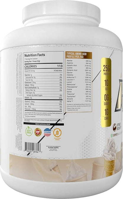 ISO, Low Carb 100% Whey Protein Isolate Powder, 25 Grams Per Serving, Helps Support Muscle Growth, Low Sugar and Gluten Free (Vanilla Ice Cream, 5 lb)