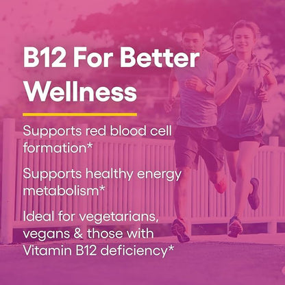 Natural Factors, Vitamin B12 Methylcobalamin 1000 mcg, Chewable Support for Energy and Immune Health, Vegetarian, Gluten Free, 90 tablets (90 servings)