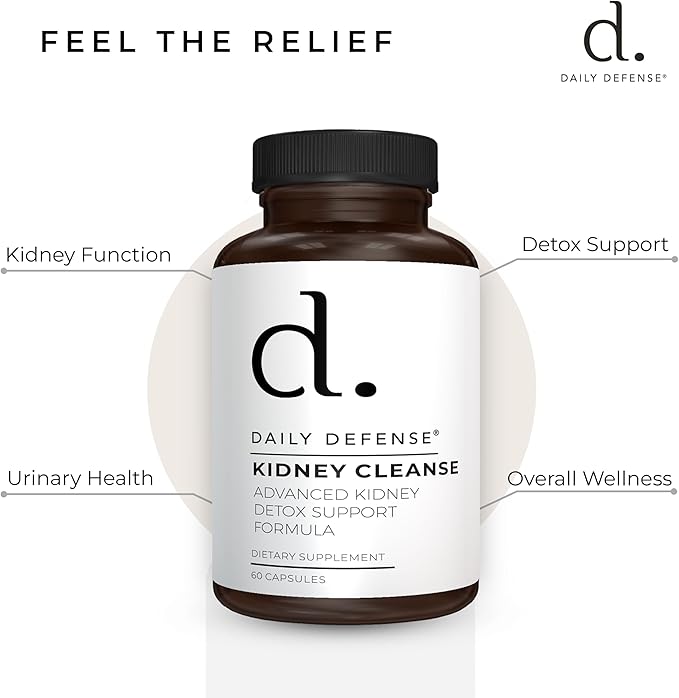 Kidney Support Supplement Kidney Cleanse & Detox Vitamins with Chanca Piedra, Astragalus Root, Cranberry Extract, Stinging Nettle Leaf, Horsetail Powder, Juniper Berry & More - 60 Caps