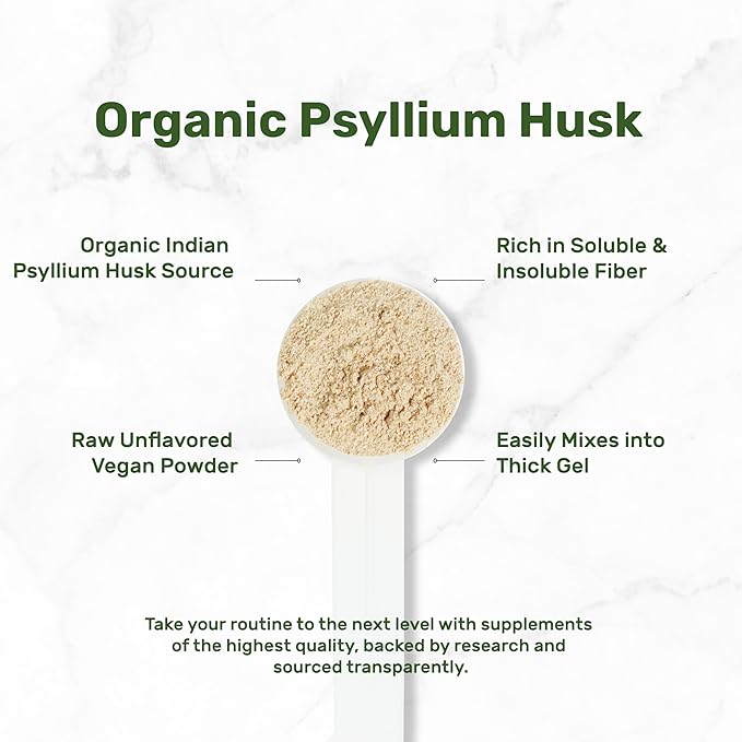 DEAL SUPPLEMENT Organic Psyllium Husk Powder 9,000mg, 3 Pounds – Unflavored – Plant Based – Rich in Soluble Dietary Fiber – Great for Baking & Cooking – Keto Friendly, Gluten Free, Non-GMO