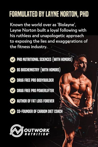 Outwork Nutrition Build Whey Protein Isolate Powder - Low Lactose, Gluten-Free Protein Powder for Muscle Growth & Workout Recovery, Backed by Science, Vanilla, 1.6lbs