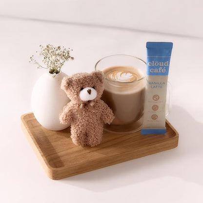 Collagen Infused Vanilla Latte Instant Coffee Packets - Hyalruonic Acid, Multivitamin Powder, & Marine Collagen Single Serve Instant Coffee (10 Sachets)