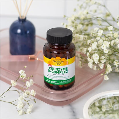 Country Life, Coenzyme B-Complex Vitamin, Support Energy and Metabolism, Daily Supplement, 60 ct