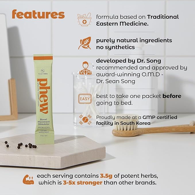 Natural Herbal Colon Cleanse for Constipation Relief and Gut Health by Phew - Colon Constipation Relief Supplement for Gentle Detox, Made with Bitter Orange, and Magnolia Bark (10 Pack)